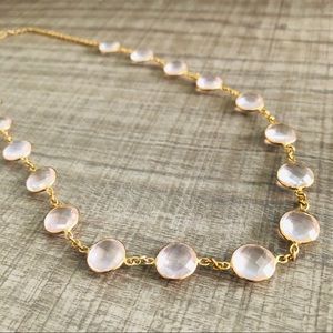 Multi Stone Light Pink Necklace
